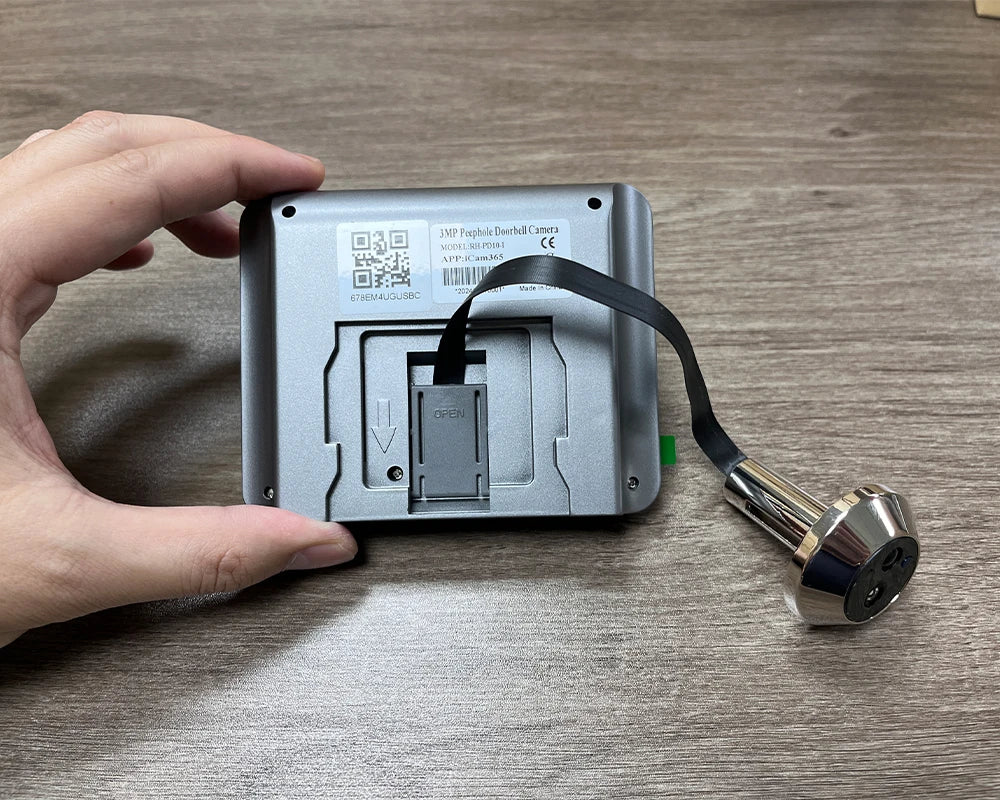 Inteligentna kamera cyfrowa 3MP Mini Peephole Door Camera z Wi-Fi 2,4 GHz, podczerwienią, widzeniem nocnym, czujnikiem ruchu PIR, cyfrowym podglądem, aplikacją iCam365
