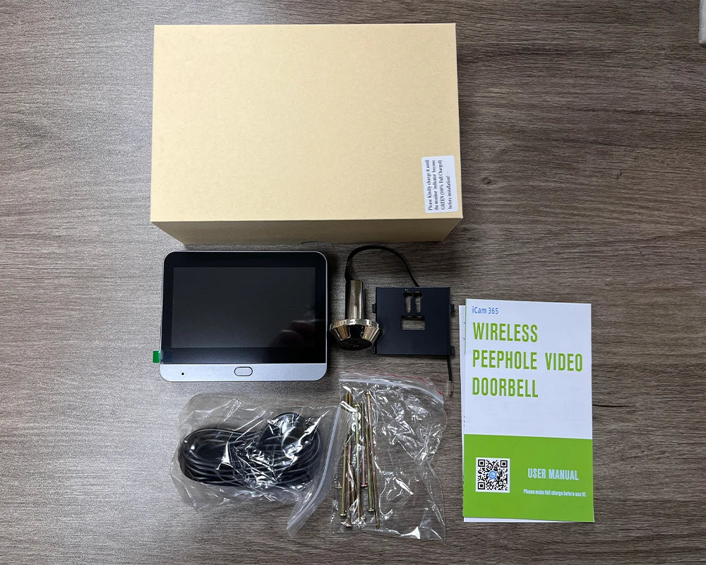 Inteligentna kamera cyfrowa 3MP Mini Peephole Door Camera z Wi-Fi 2,4 GHz, podczerwienią, widzeniem nocnym, czujnikiem ruchu PIR, cyfrowym podglądem, aplikacją iCam365