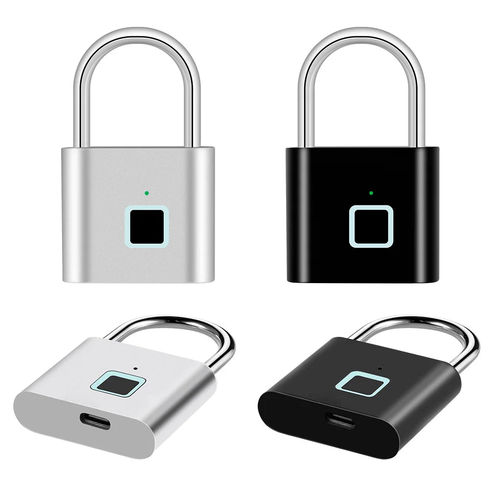 Kłódka zamek elektroniczny na odcisk palca wodoodporny inteligentny USB